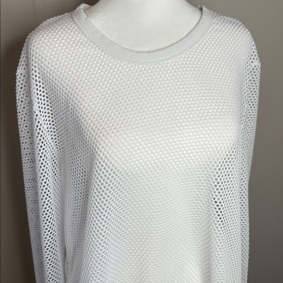 NWOT Dolls Kill Ashen Atlas Unisex Fishnet Top - White - Picture 4 of 12